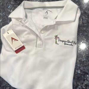 Antigua White Polo Shirt